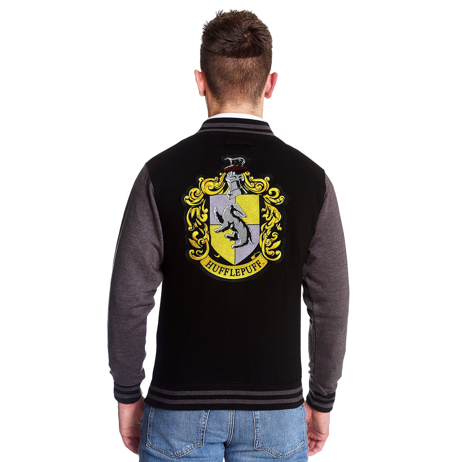Imagen del producto Harry Potter - Chaqueta universitaria con escudo de Hufflepuff