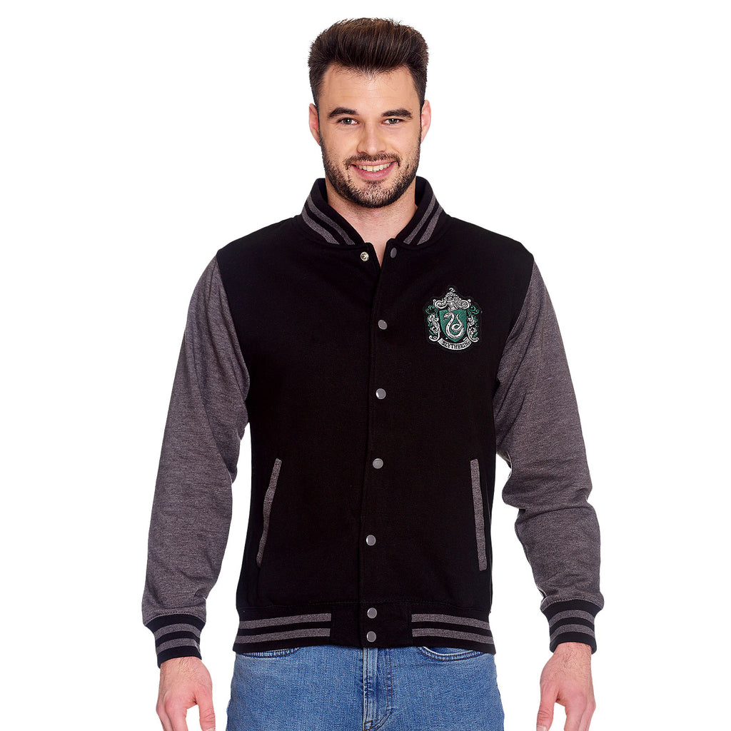 Imagen del producto Harry Potter - Chaqueta universitaria con escudo de Slytherin