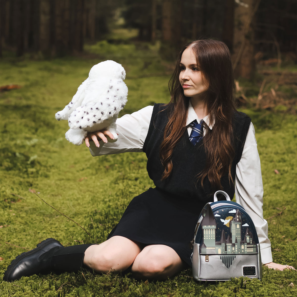 Imagen del producto Figura de peluche de Hedwig con alas abiertas 28 cm - Harry Potter