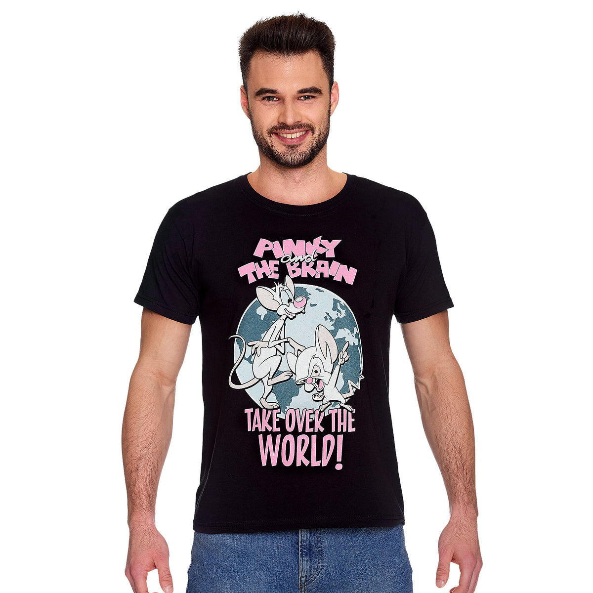 Imagen del producto Pinky y el Cerebro - Camiseta negra Take Over The World