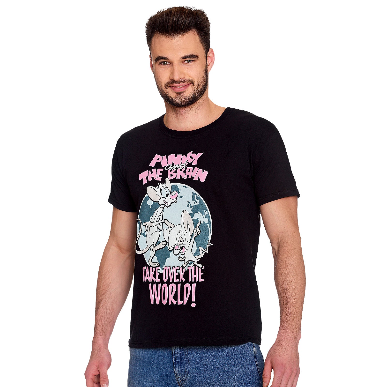 Imagen del producto Pinky y el Cerebro - Camiseta negra Take Over The World
