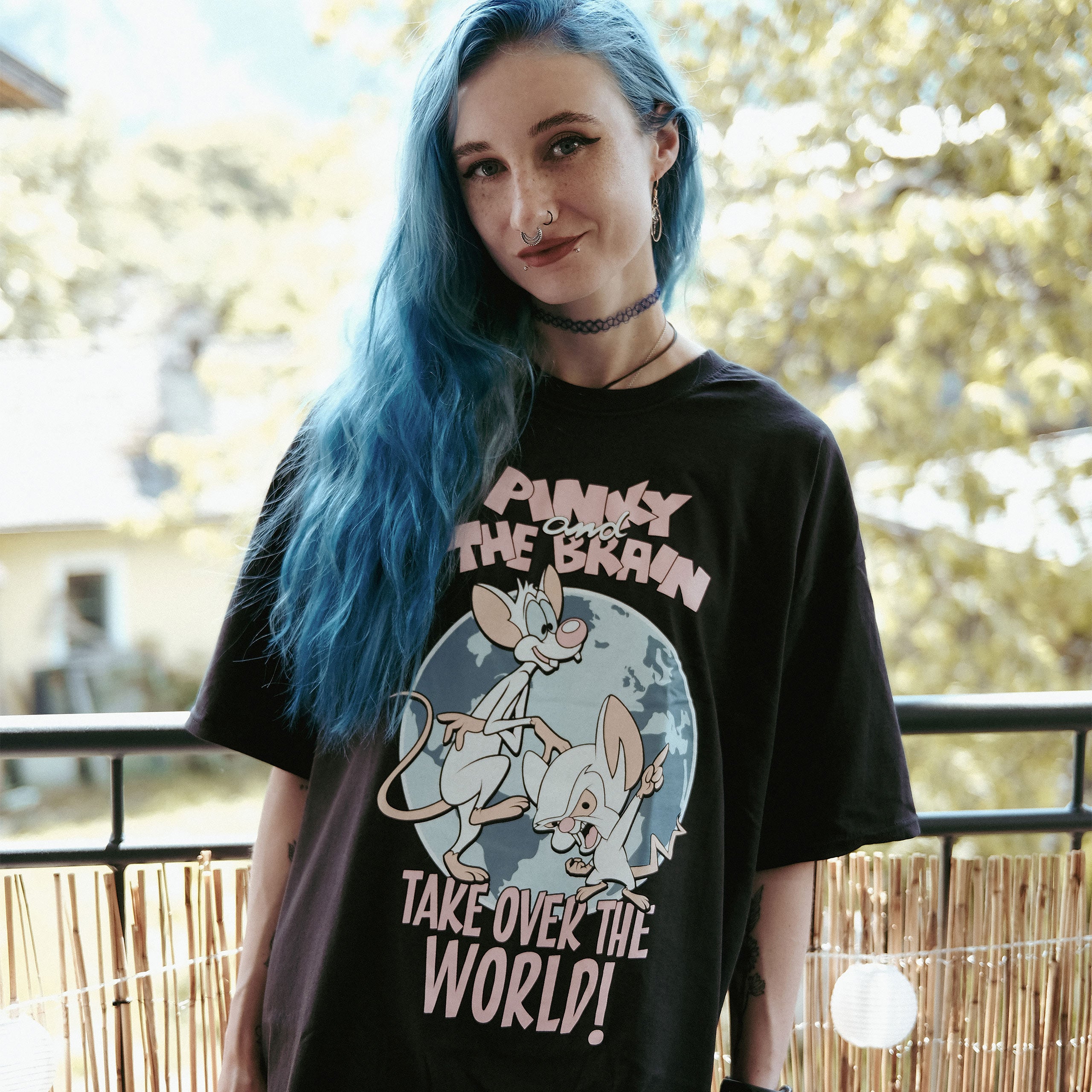 Imagen del producto Pinky y el Cerebro - Camiseta negra Take Over The World