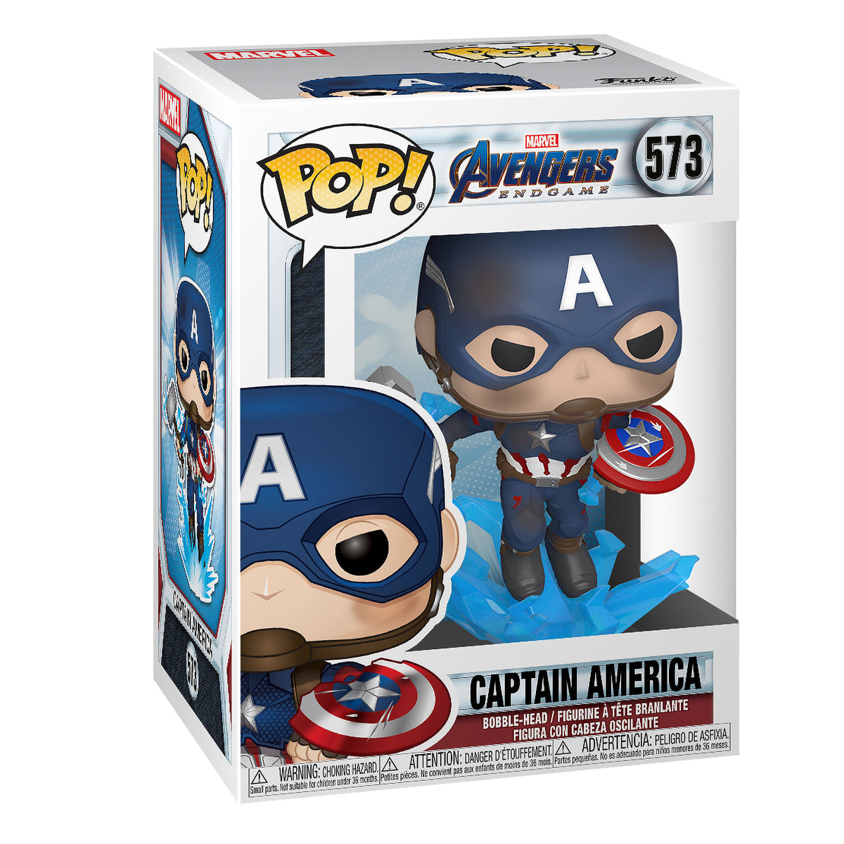 Imagen del producto Avengers - Figura de cabeza oscilante Funko Pop de Captain America Mjölnir & Broken Shield Endgame