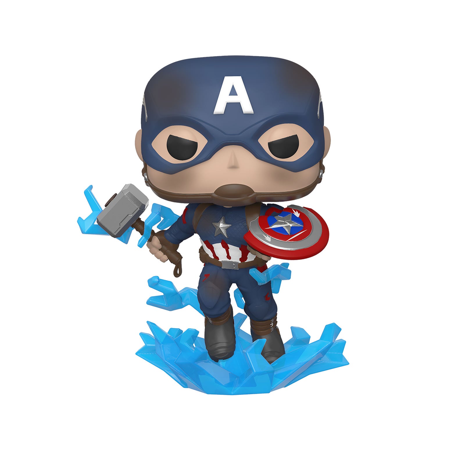 Imagen del producto Avengers - Figura de cabeza oscilante Funko Pop de Captain America Mjölnir & Broken Shield Endgame