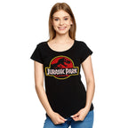 Imagen del producto Jurassic Park - Camiseta de mujer con logo negro