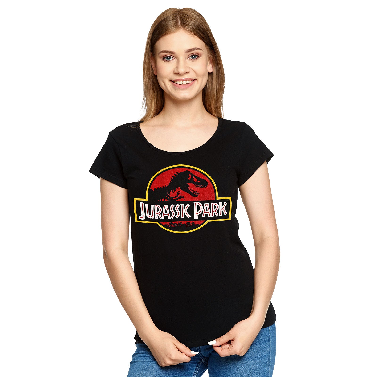 Imagen del producto Jurassic Park - Camiseta de mujer con logo negro
