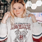 Imagen del producto Harry Potter - Hogwarts School Crop Hoodie para mujer gris