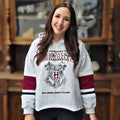 Imagen del producto Harry Potter - Hogwarts School Crop Hoodie para mujer gris