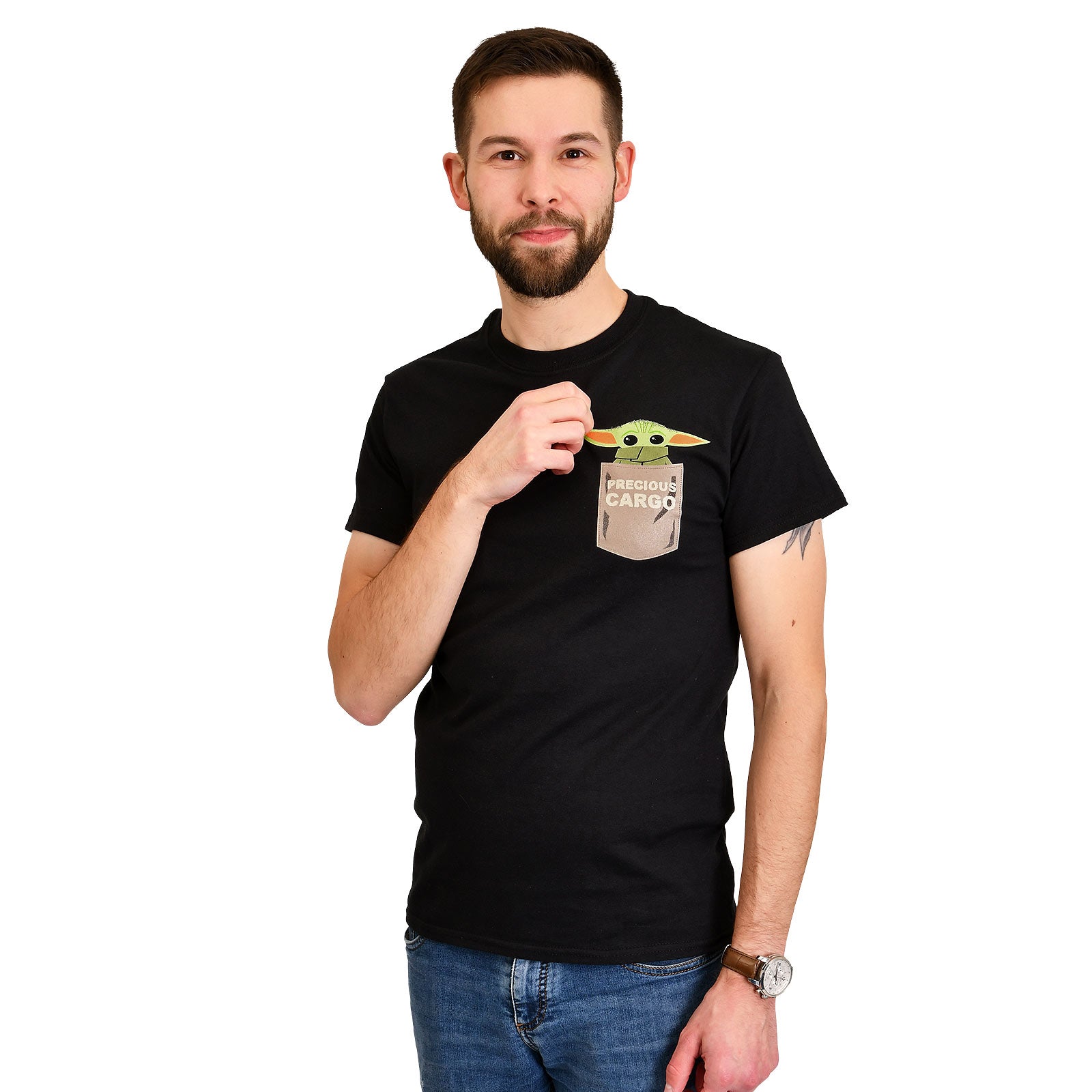 Product image The Child Precious Cargo T-Shirt Black - Star Wars The Mandalorian