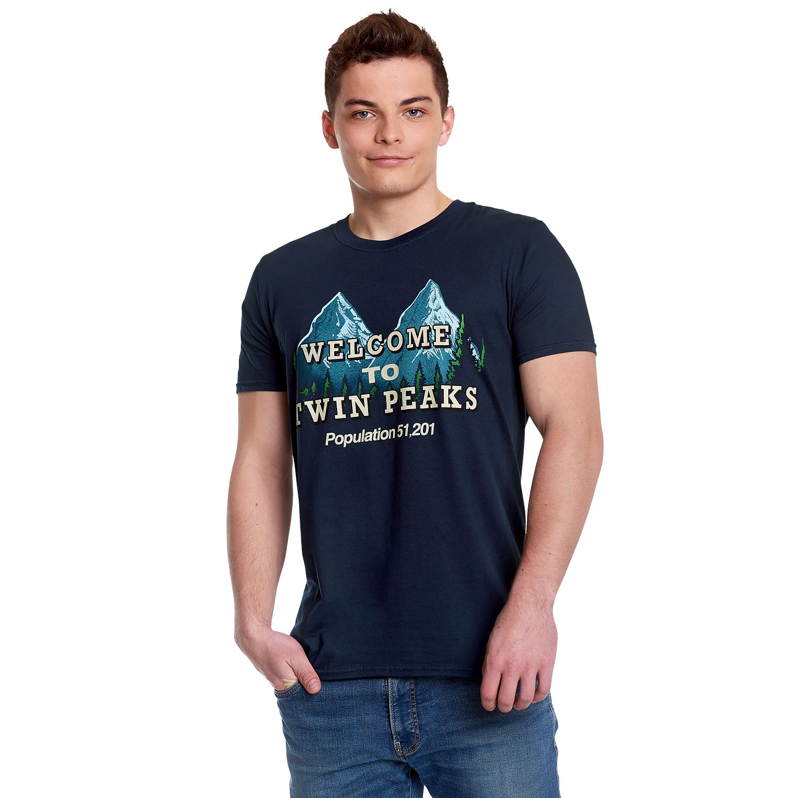 Imagen del producto Twin Peaks - Bienvenido a Twin Peaks Camiseta azul