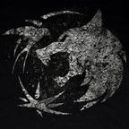 Imagen del producto Camiseta con emblema de lobo para fans de Witcher, negra