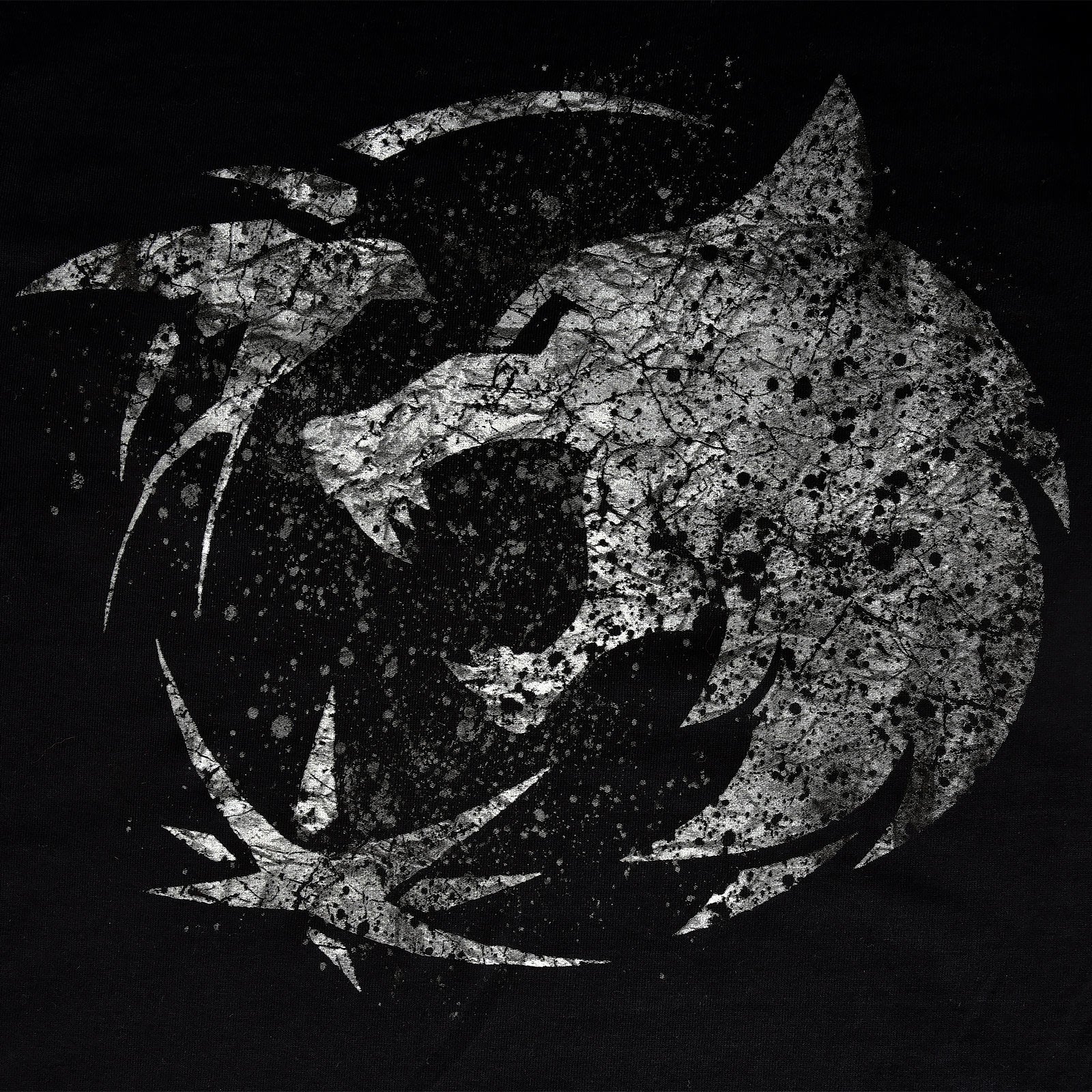 Imagen del producto Camiseta con emblema de lobo para fans de Witcher, negra