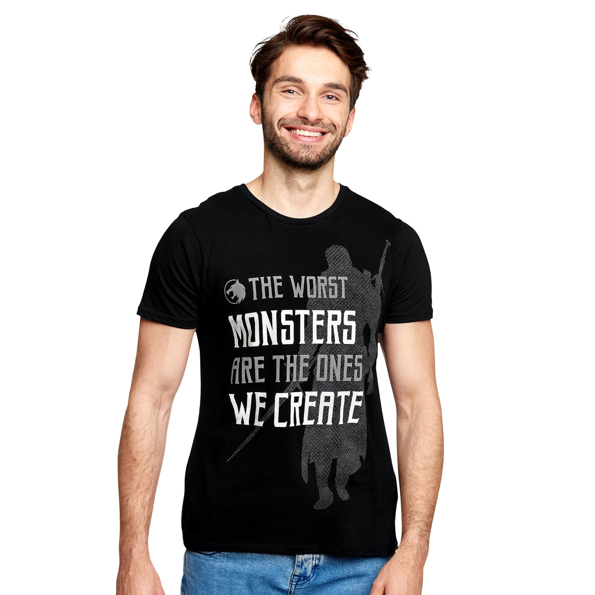 Imagen del producto Camiseta Monsters We Create para fans de Witcher negra