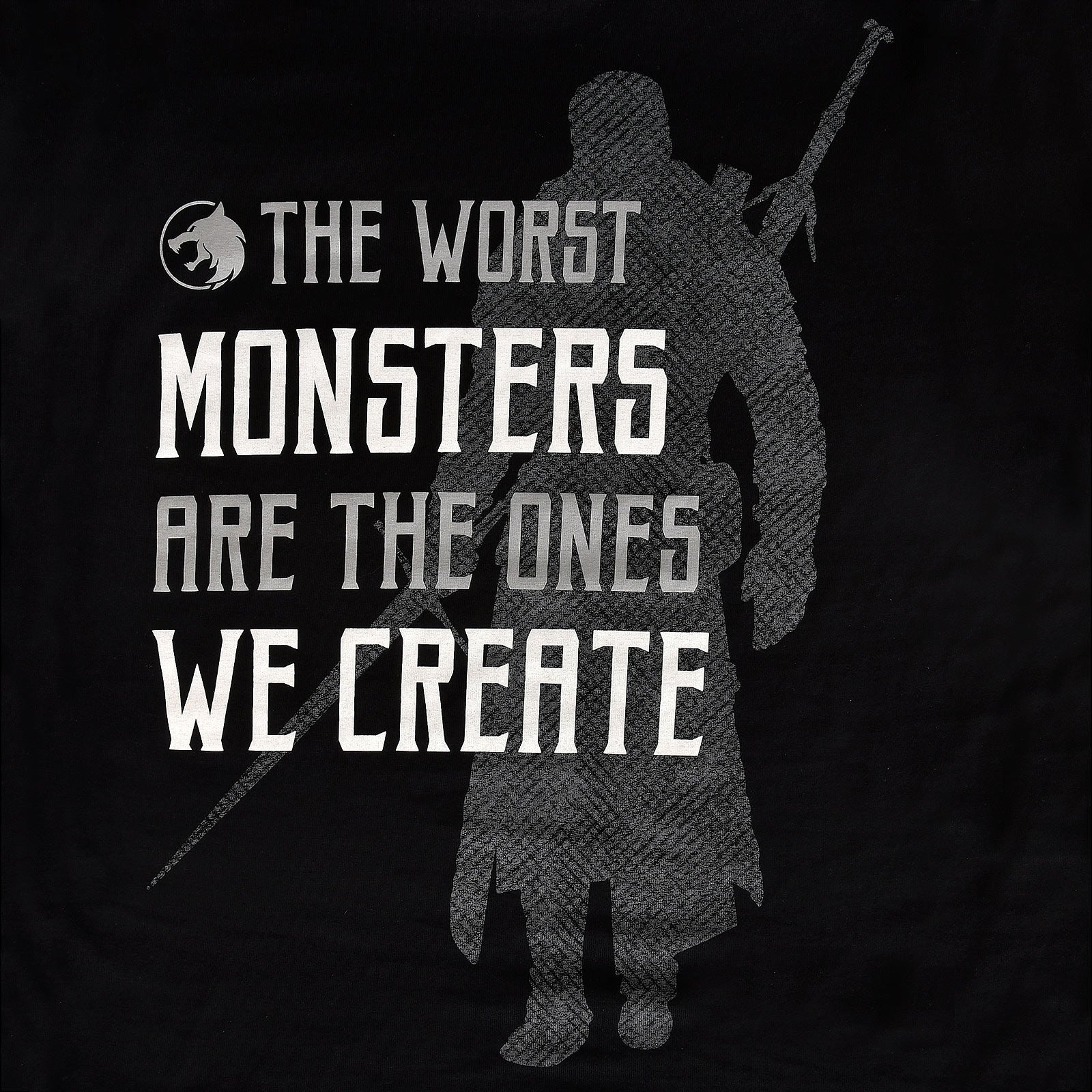 Imagen del producto Camiseta Monsters We Create para fans de Witcher negra
