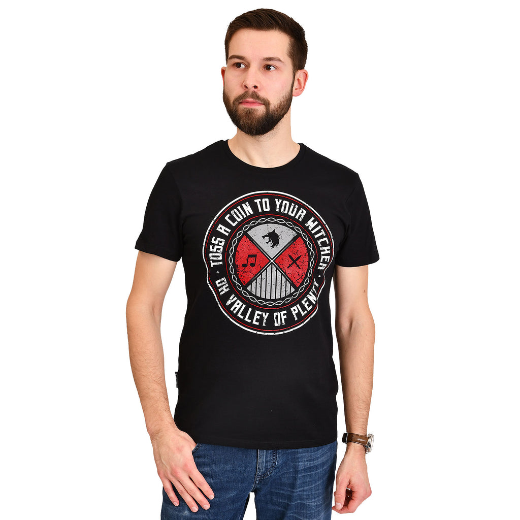 Imagen del producto Camiseta 'Toss a Coin' para fans de Witcher, color negro