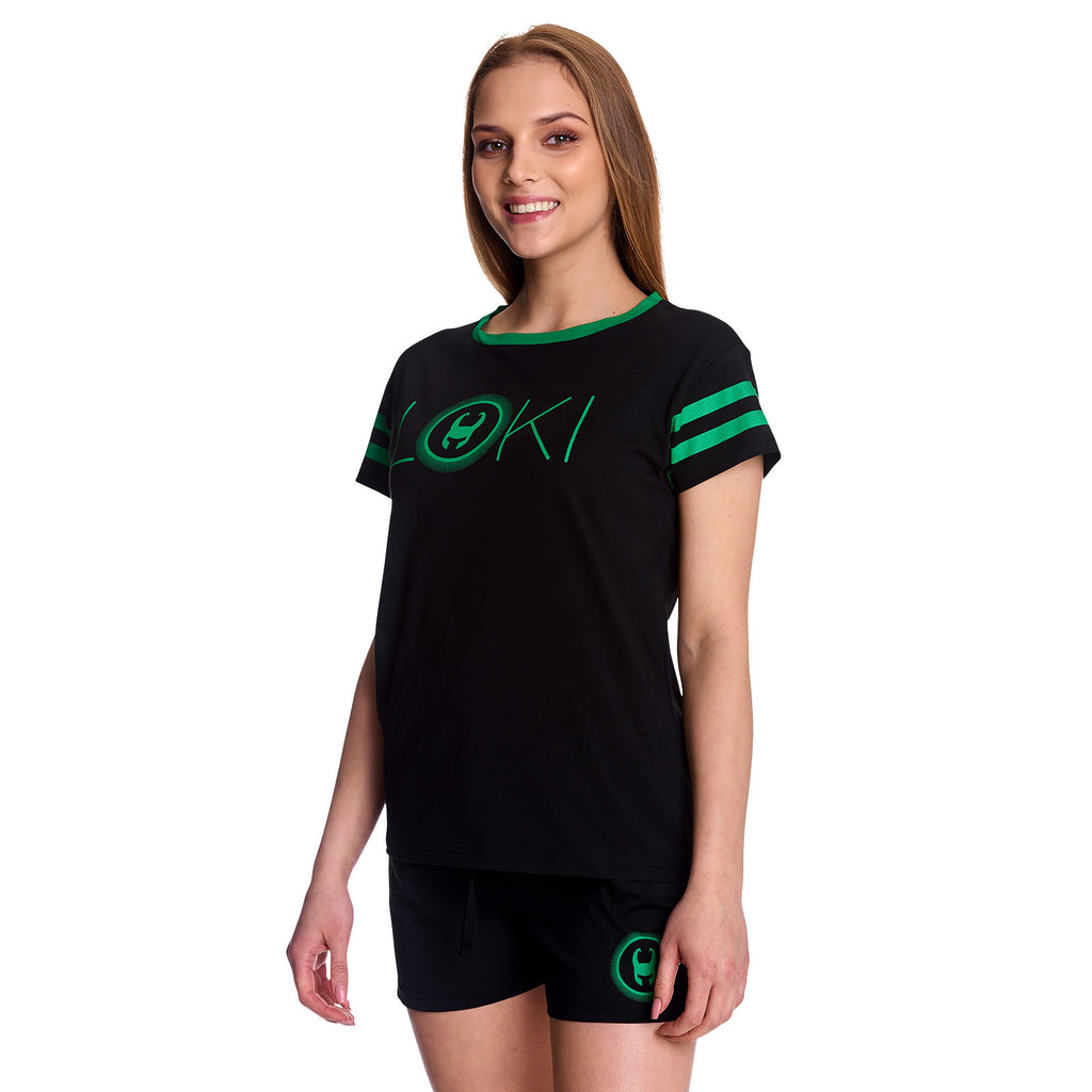 Imagen del producto Loki - Logo Pijama corto para mujer negro