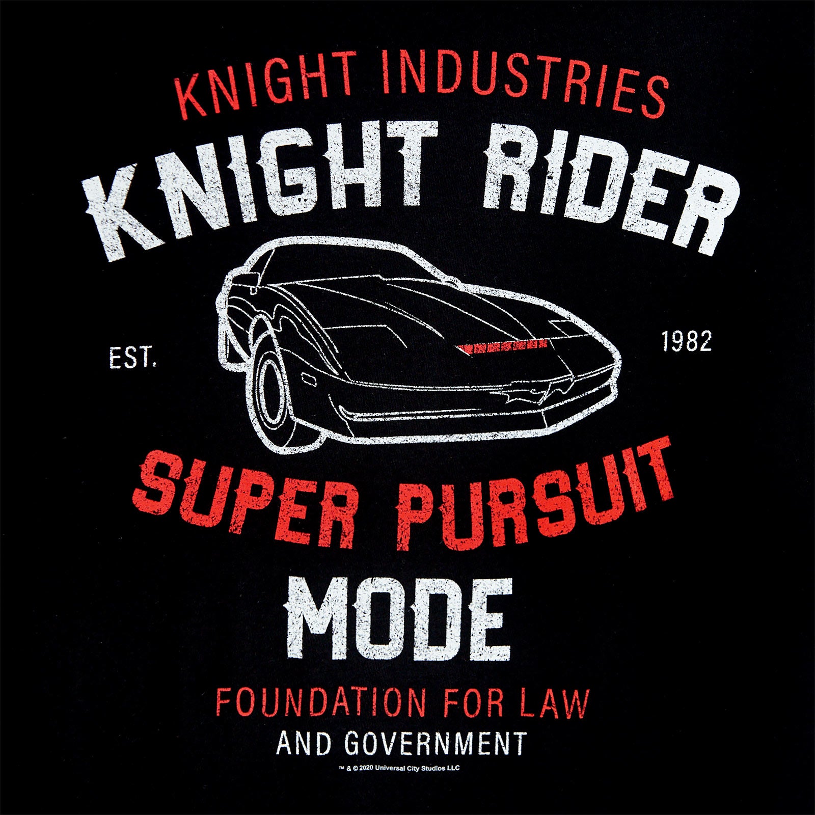 Imagen del producto Knight Rider - K.I.T.T. Modo de Super Persecución Camiseta negra