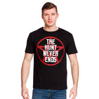 Imagen del producto La caza nunca termina Camiseta para fans de Supernatural negra