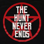 Imagen del producto La caza nunca termina Camiseta para fans de Supernatural negra