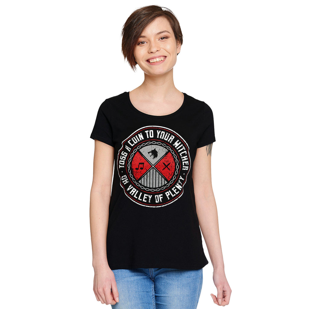 Imagen del producto Camiseta para mujeres 'Toss a Coin' para fans de Witcher, negra