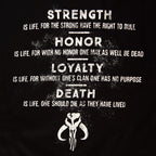 Imagen del producto Camiseta negra Código de Honor - Star Wars The Mandalorian