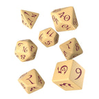 Imagen del producto Set de dados RPG clásico 7 piezas beige