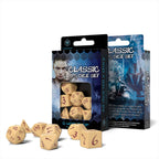 Imagen del producto Set de dados RPG clásico 7 piezas beige