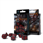 Imagen del producto Set de dados RPG Dragons 7 piezas negro
