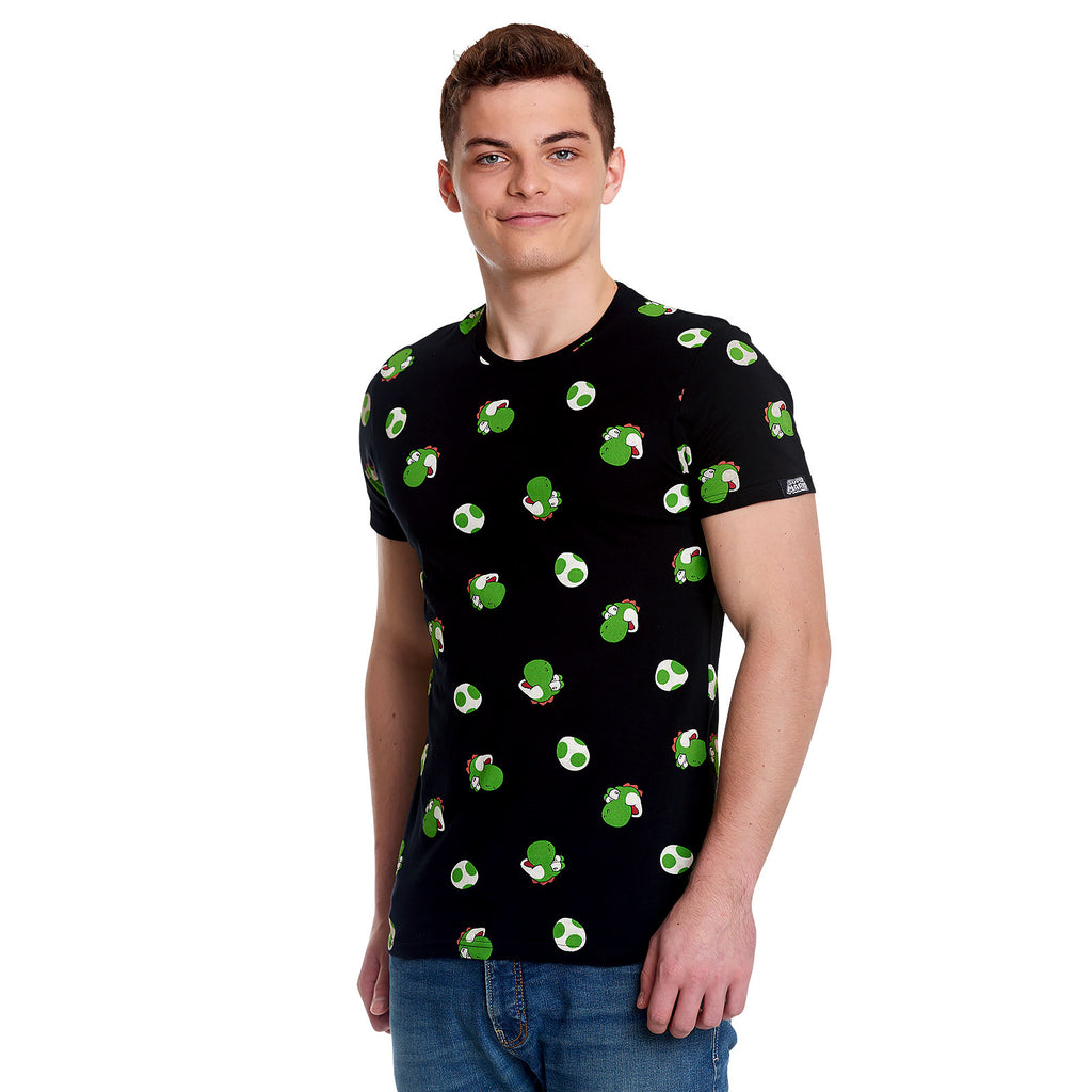 Imagen del producto Super Mario - Camiseta negra de Yoshi & Huevos