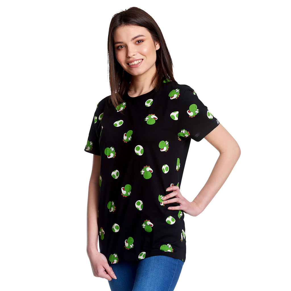 Imagen del producto Super Mario - Camiseta negra de Yoshi & Huevos