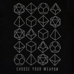 Imagen del producto Elige tu arma Dados Camiseta negra