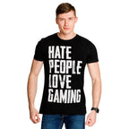 Imagen del producto Camiseta negra Hate People Love Gaming