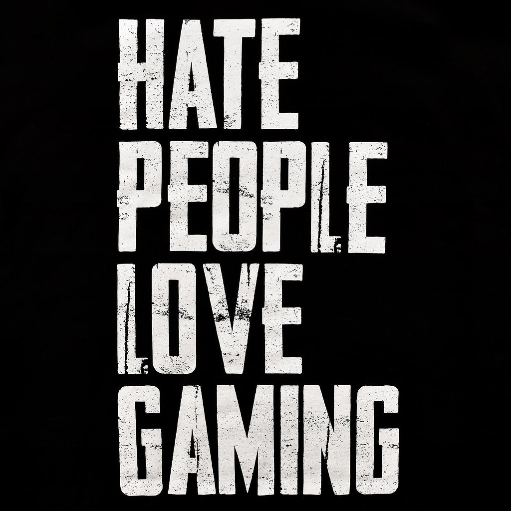 Imagen del producto Camiseta negra Hate People Love Gaming
