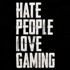 Imagen del producto Camiseta negra Hate People Love Gaming