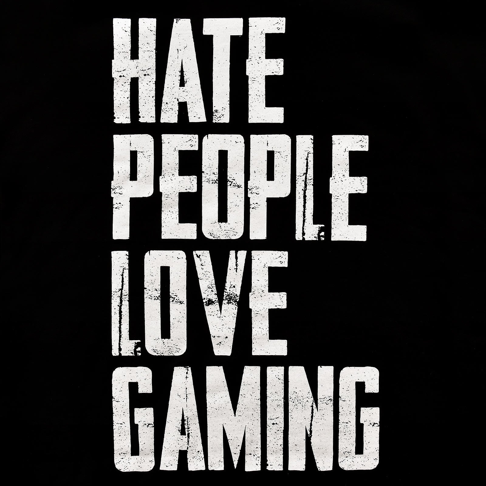 Imagen del producto Camiseta negra Hate People Love Gaming