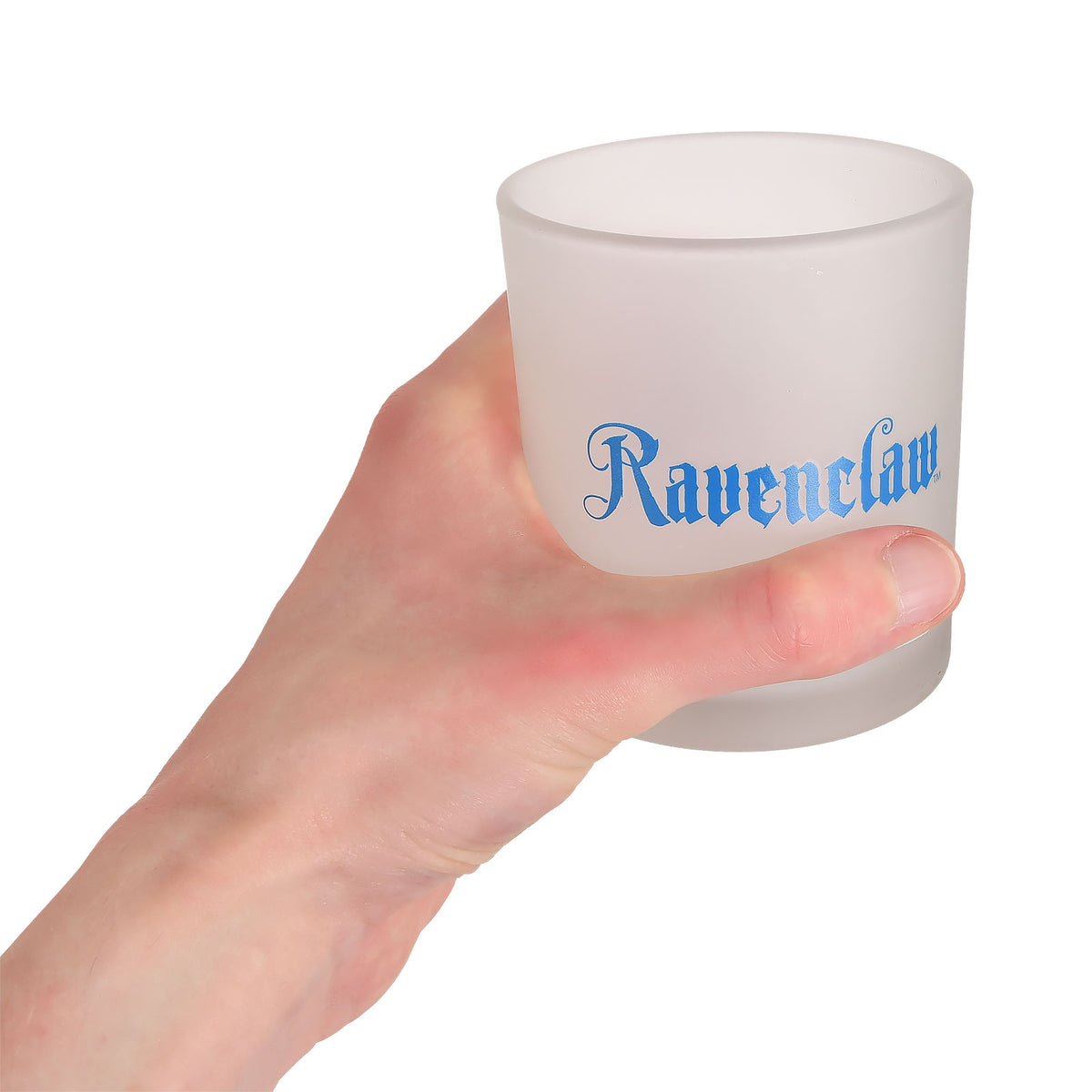 Imagen del producto Harry Potter - Vaso Tumbler de vidrio lechoso con el escudo de Ravenclaw