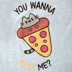 Imagen del producto Pusheen - ¿Quieres una pizza de mí? Camiseta gris