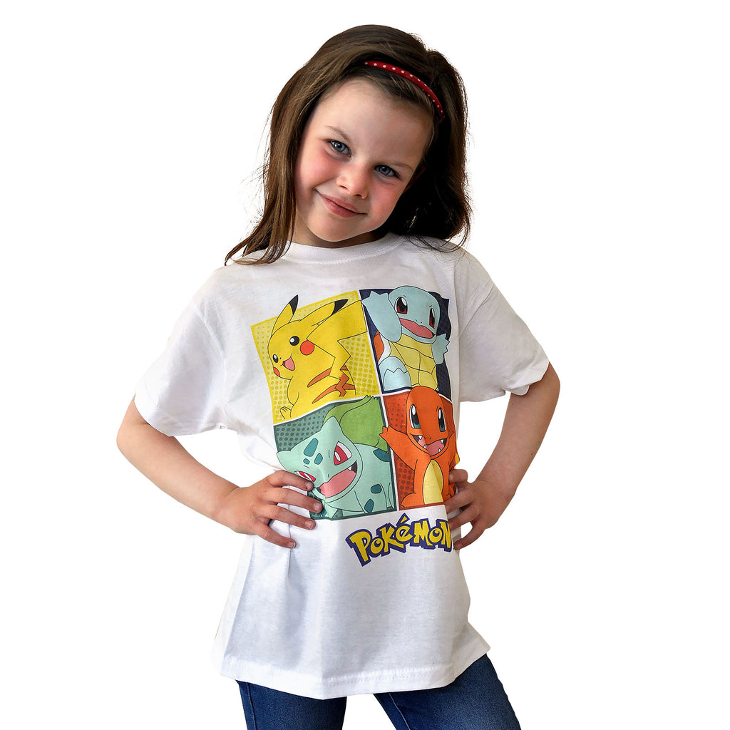Imagen del producto Pokemon - Camiseta infantil de inicio de Kanto blanca