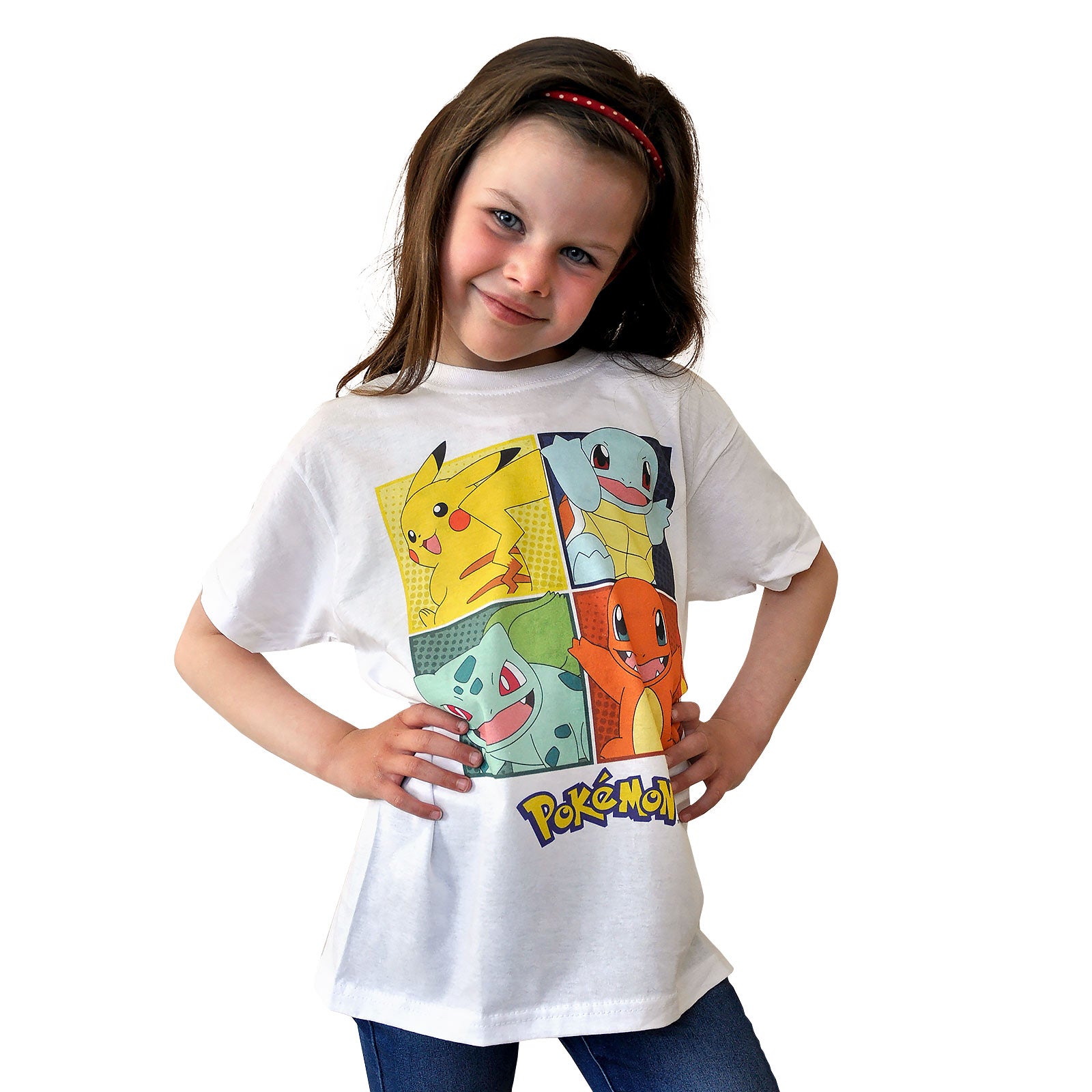 Imagen del producto Pokemon - Camiseta infantil de inicio de Kanto blanca