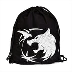 Imagen del producto Bolsa de deporte con emblema de lobo para fans de Witcher negro