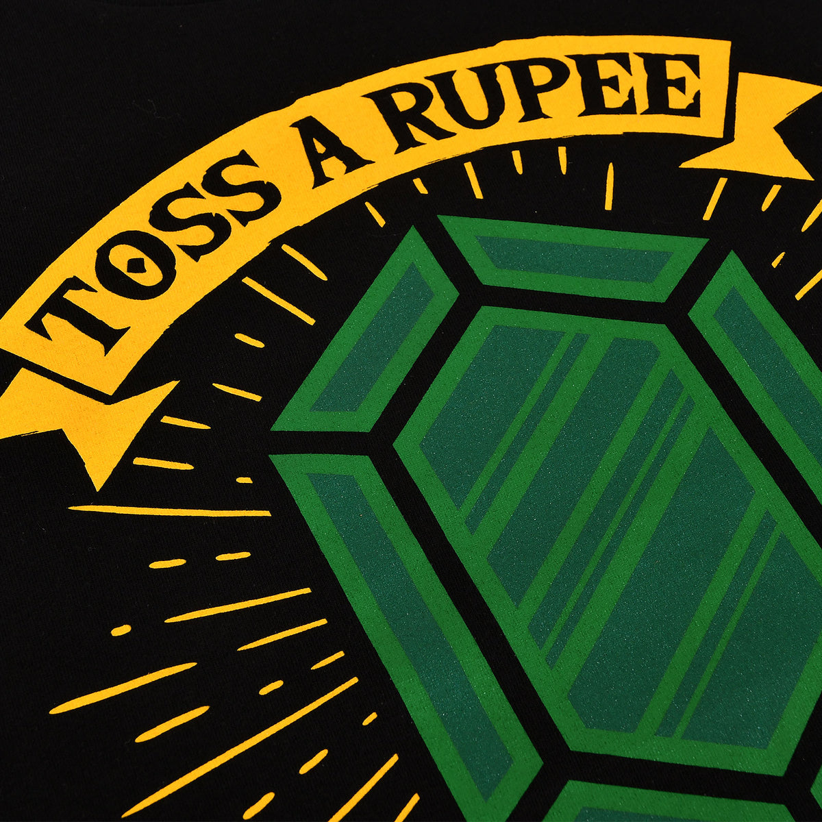 Imagen del producto Camiseta Toss a Rupee to Your Hero para fans de Zelda negra