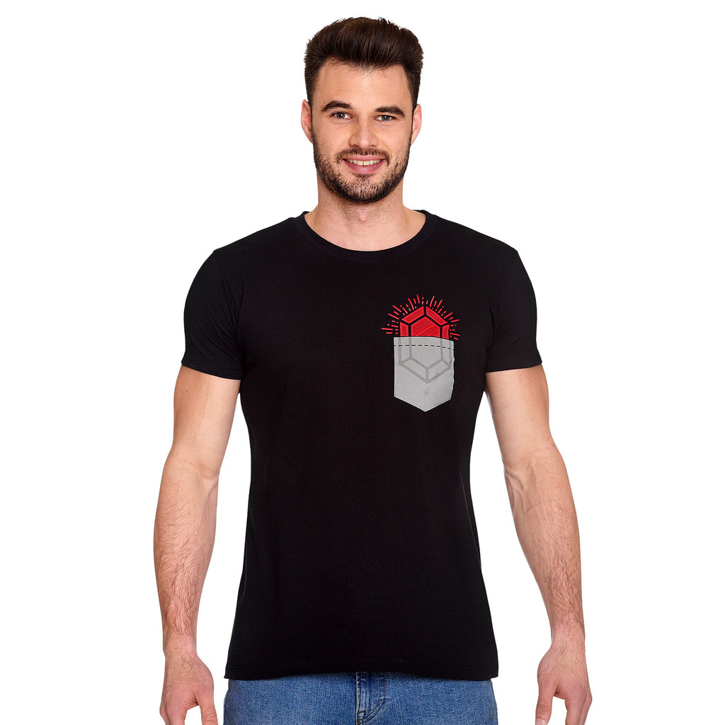 Imagen del producto Camiseta de bolsillo Rubí para fans de Zelda negra