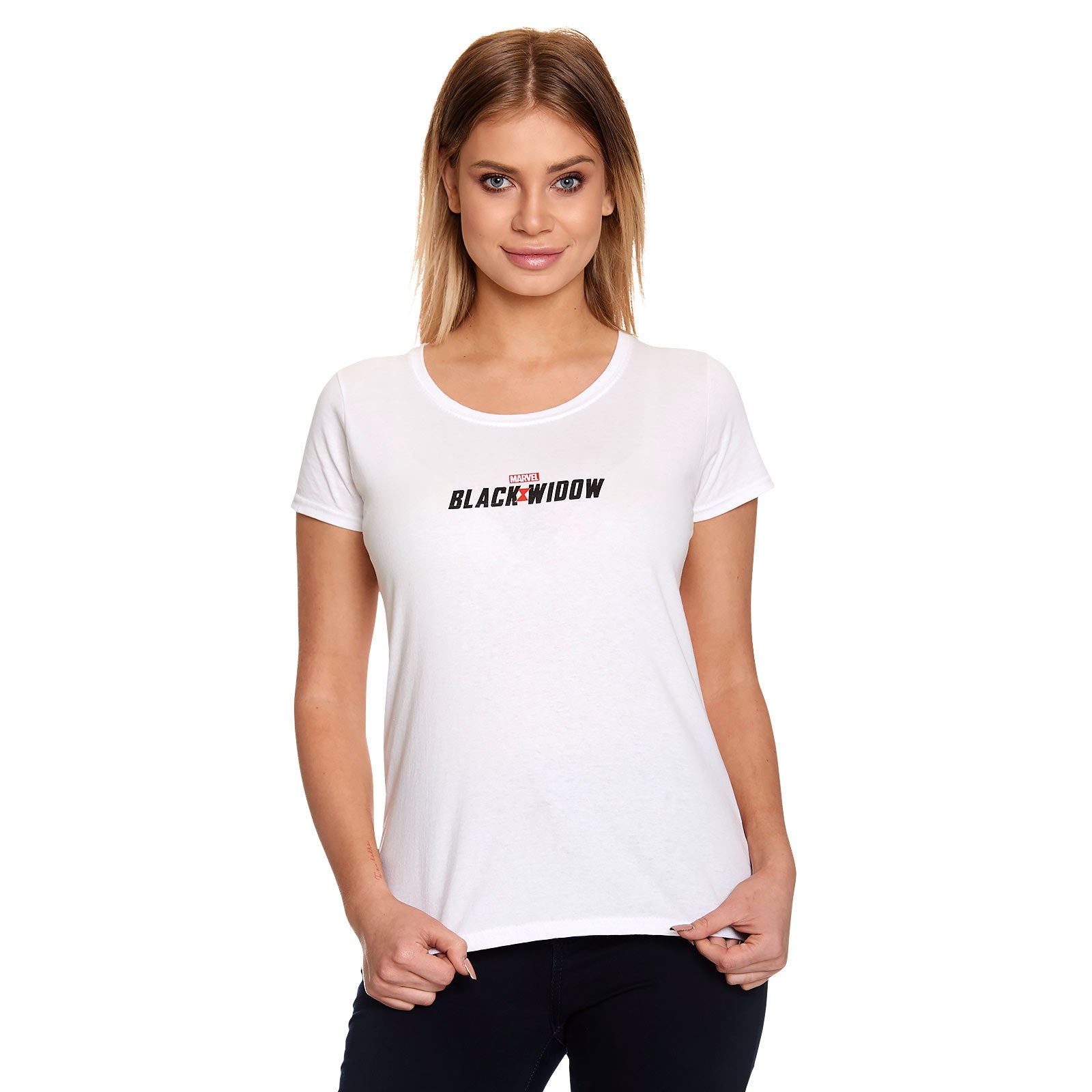 Imagen del producto Black Widow - Camiseta grande para mujer en blanco