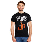 Imagen del producto Deadpool - Camiseta negra 'I'm With Stupid'