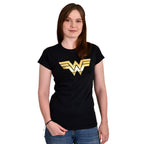 Imagen del producto Wonder Woman - Camiseta con Logo Mujer Negra
