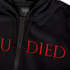 Imagen del producto Dark Souls - Chaqueta con capucha negra destruida 'You Died'