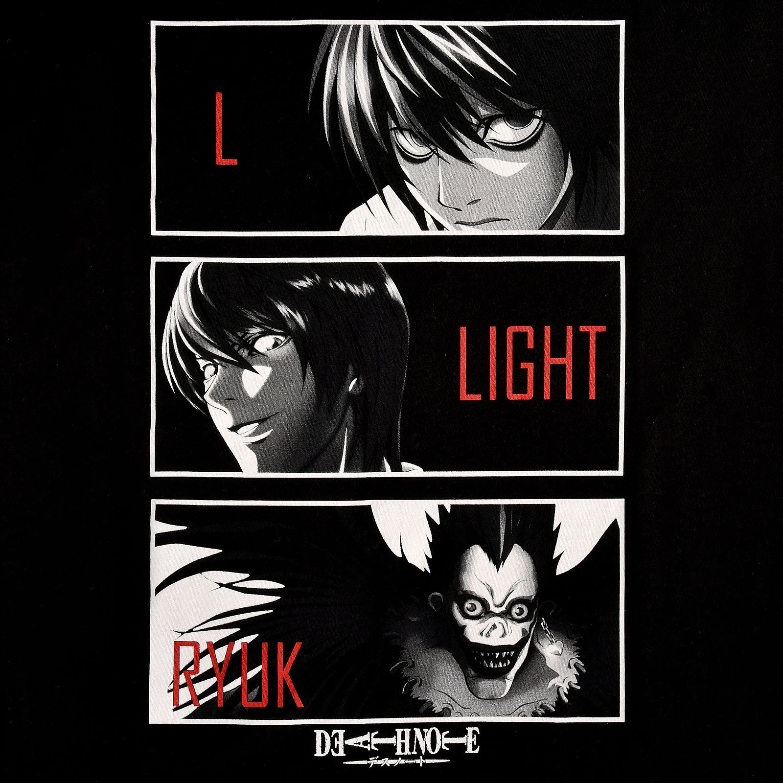 Imagen del producto Death Note - Camiseta de personajes negra