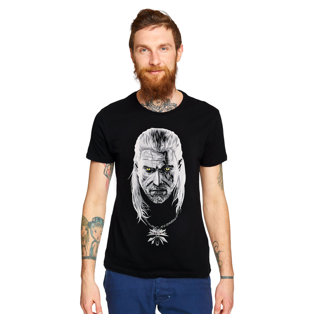 Imagen del producto Witcher - Camiseta negra de Geralt envenenado que brilla en la oscuridad