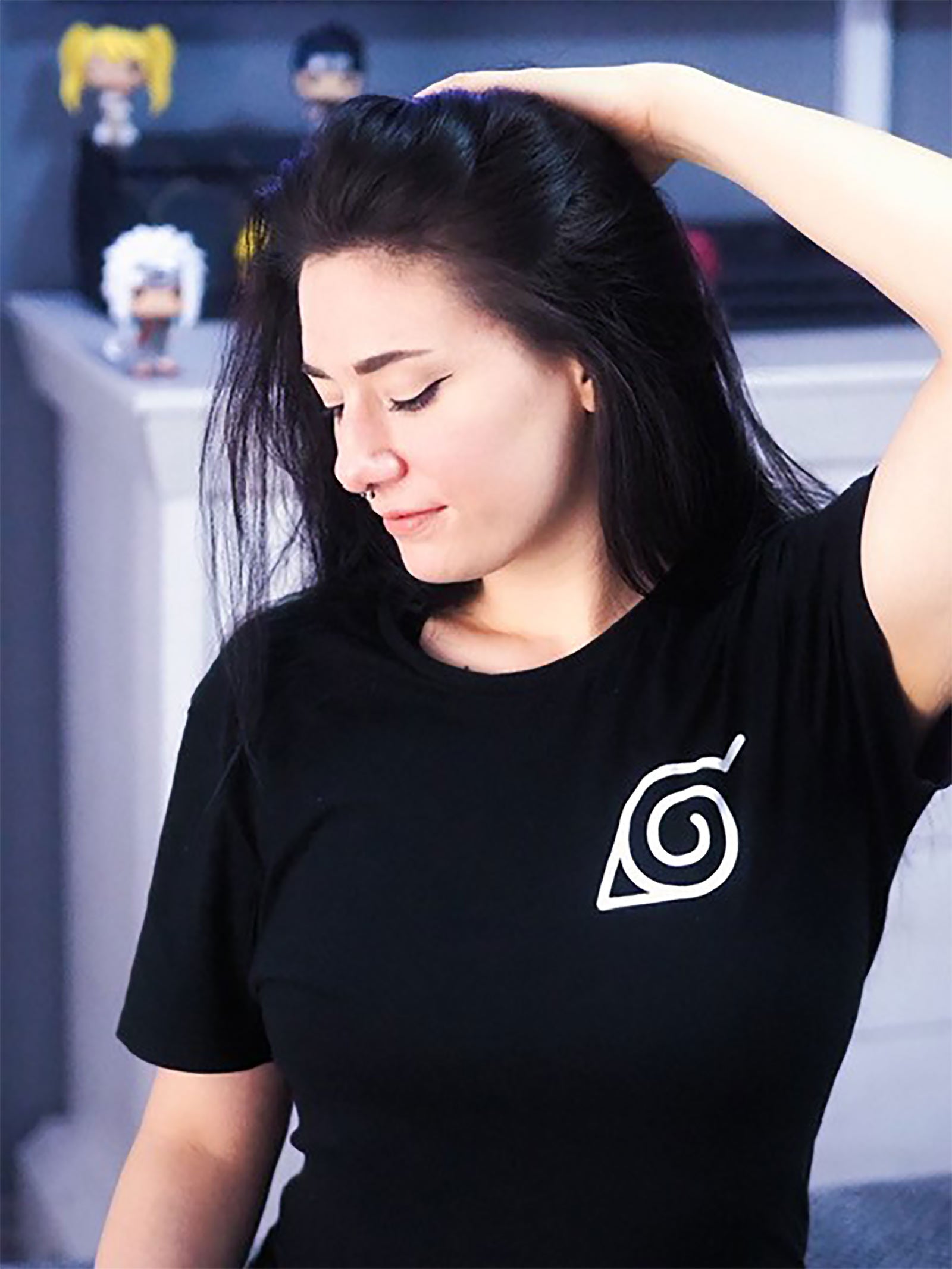 Imagen del producto Naruto - Camiseta Mini Símbolo de Konoha negra