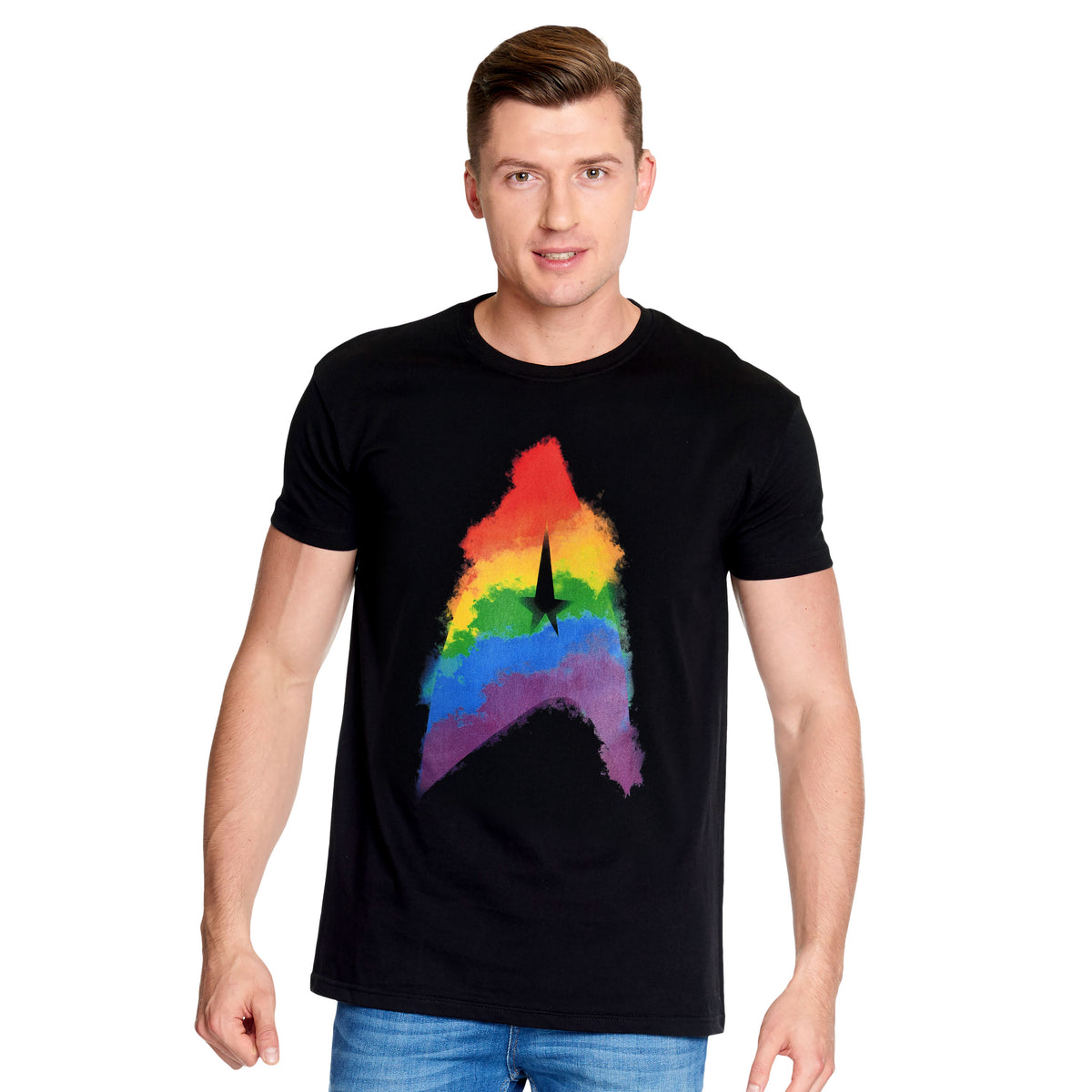 Imagen del producto Star Trek - Camiseta con logo de orgullo arcoíris negra